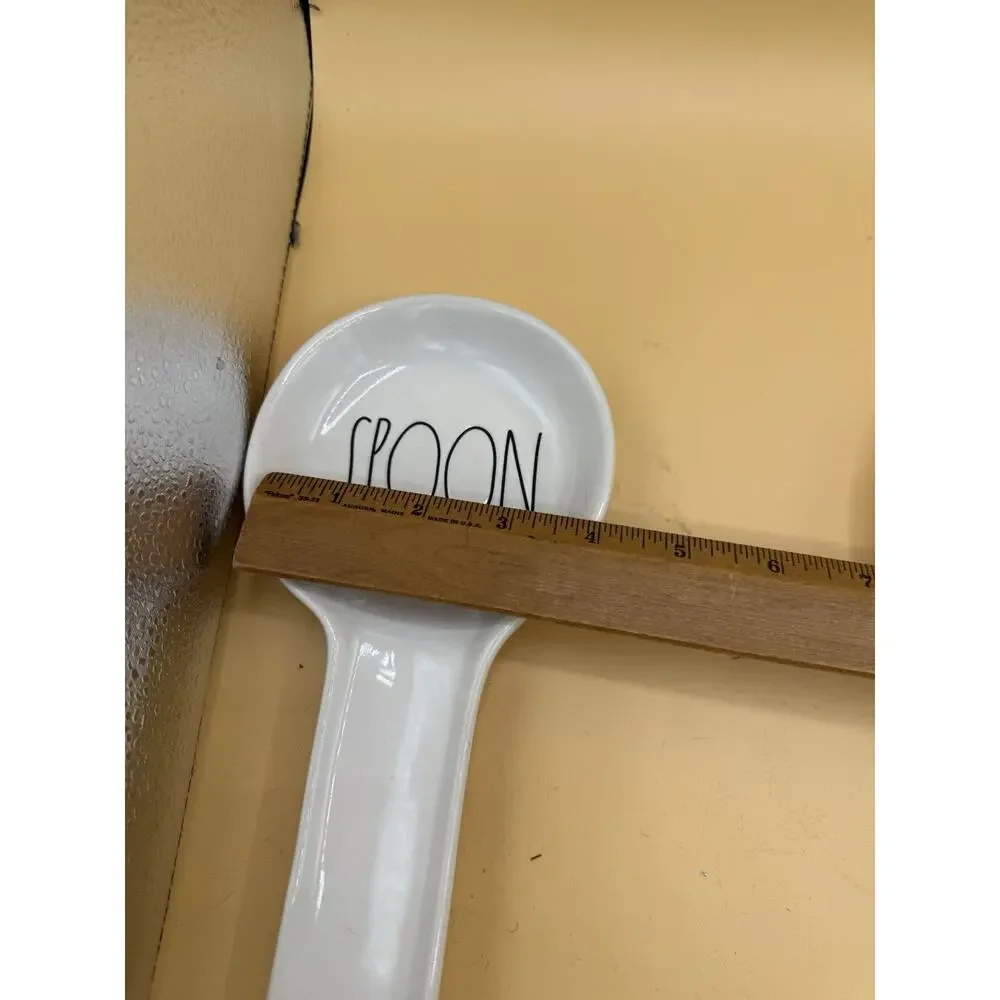 Rae Dunn Spoon Rest Set SPOON REST White Ceramic Artisan Collection Magenta